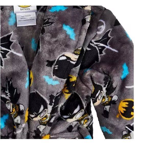 Toddler Boy DC Comics Batman Little Batman Print Robe - Picture 2 of 2